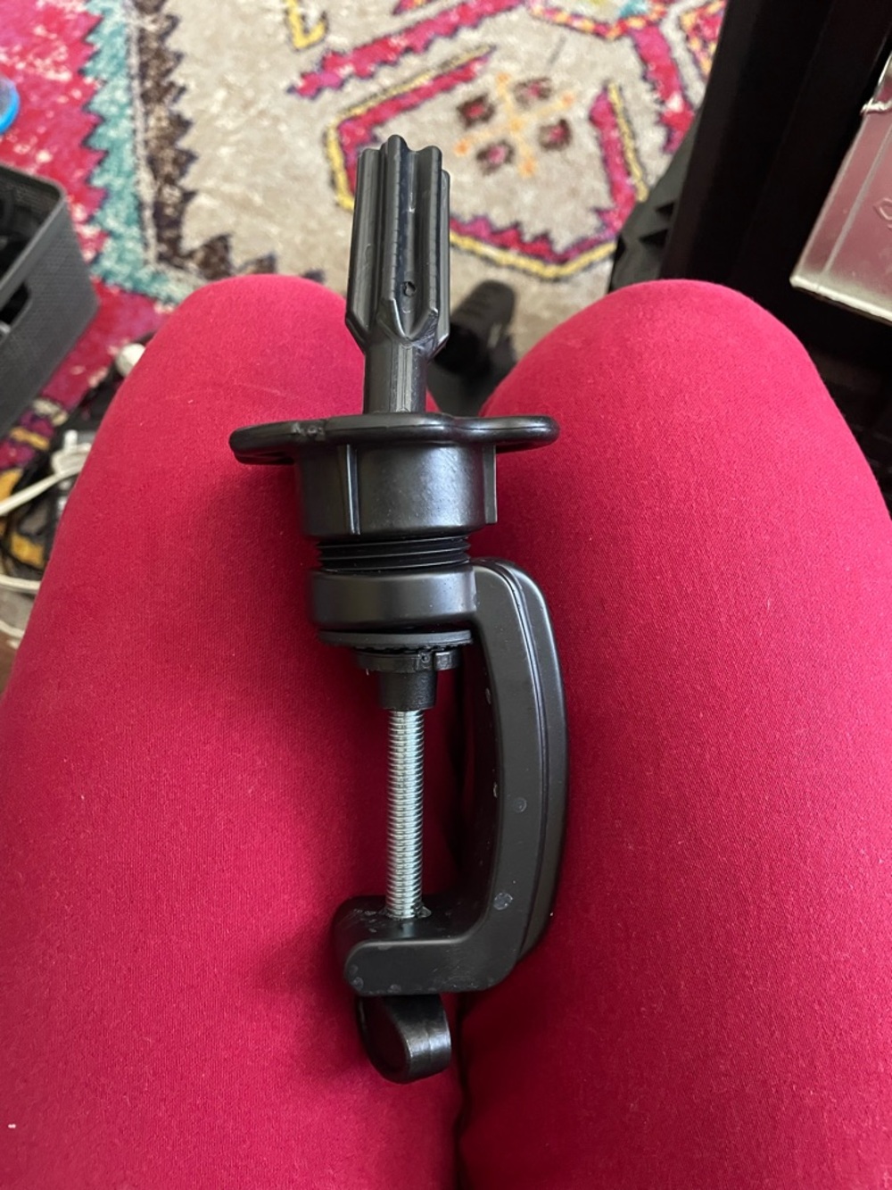 Universal Black VR/AR Headset Mount Clamp